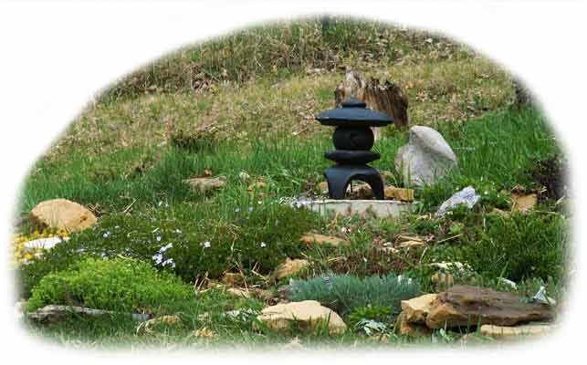 Rock Garden on west of house