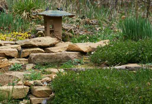 Rock garden at east of house