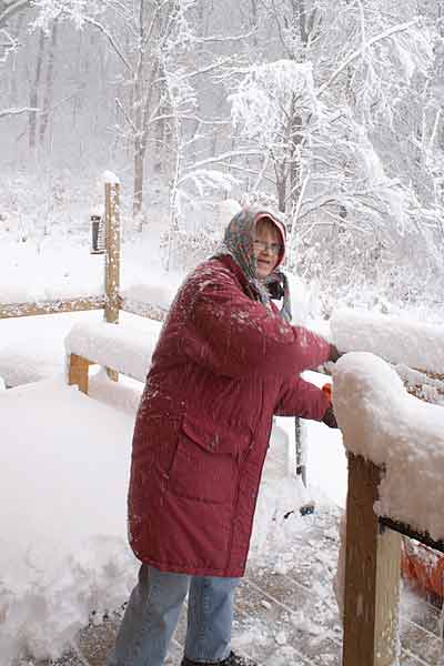 shoveling