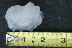 2" hailstone