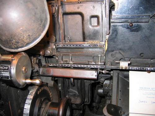 The composition section of the machine