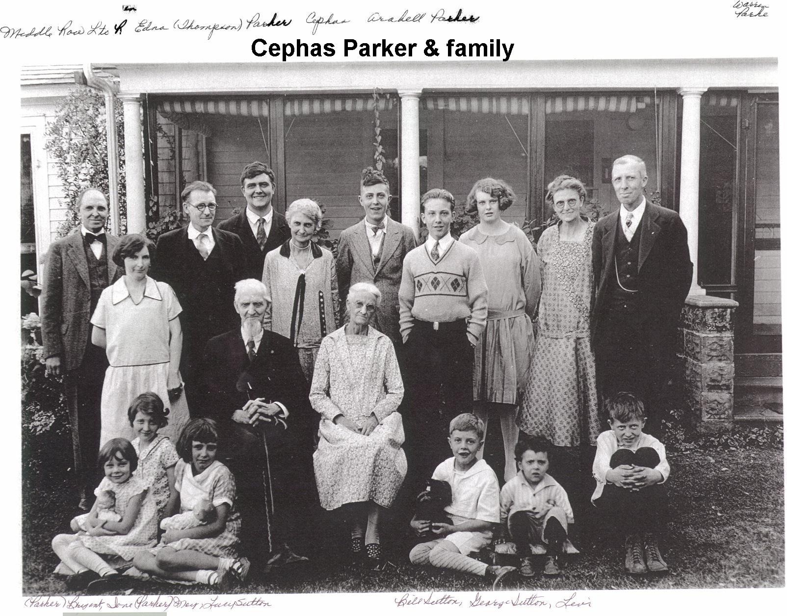 Cephas & Arabella Parker and descendants. 