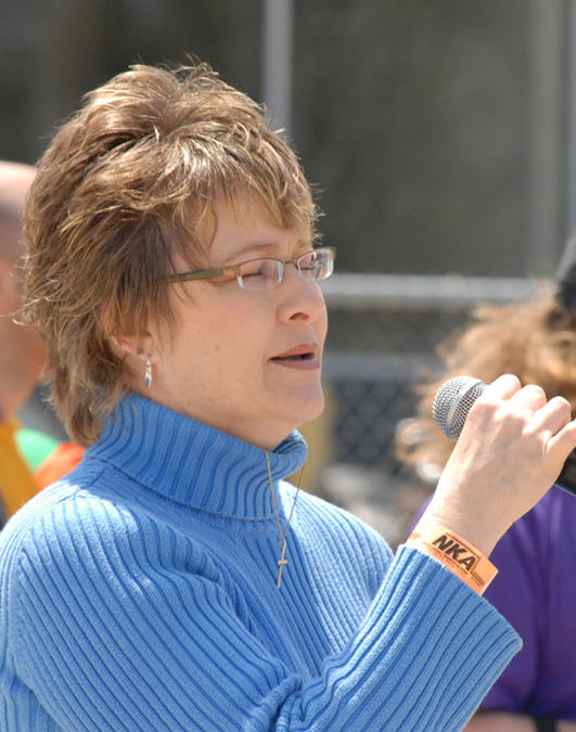 Judy Kimmer sings National Anthem