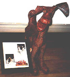 We don't know what this thing at the Cornwall Museum is either, but it looks like a dog and it's made from boots.  A doot?